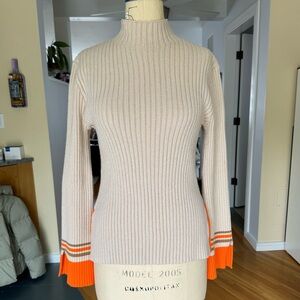 Anthropologie Colorblocked Mock Neck Sweater